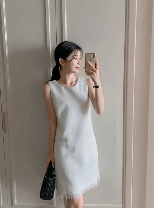 [🕊️SS] Reten Glossy Tweed Dress