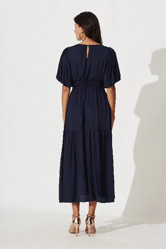 Stargazer Midi Dress In Navy