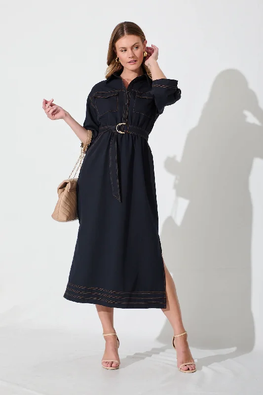 Vero Maxi Dress In Navy