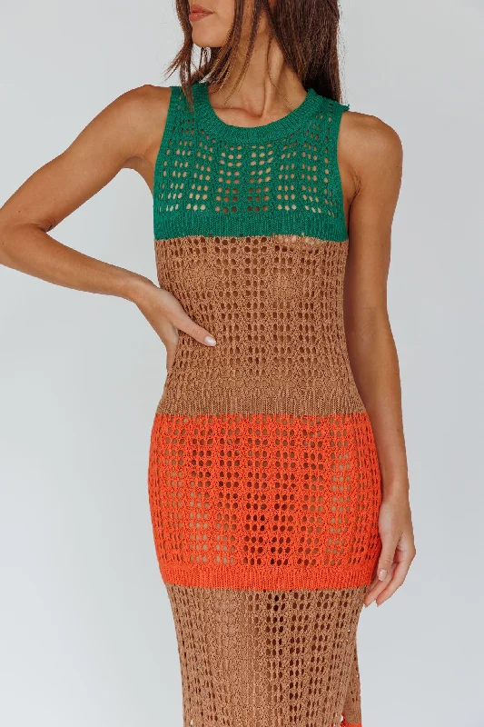 Wild Thing Crochet Maxi Dress Green