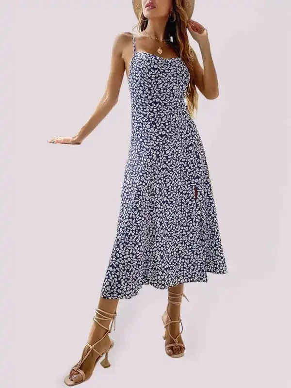 Women’s Printed Corset Sun Dress