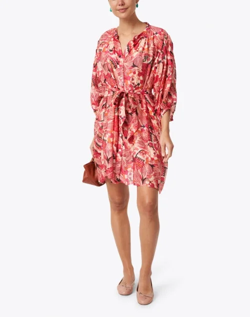 Ziggy Pink Print Cupro Voile Dress