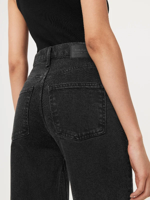 The Nina Wide Leg Jean in Washed Black