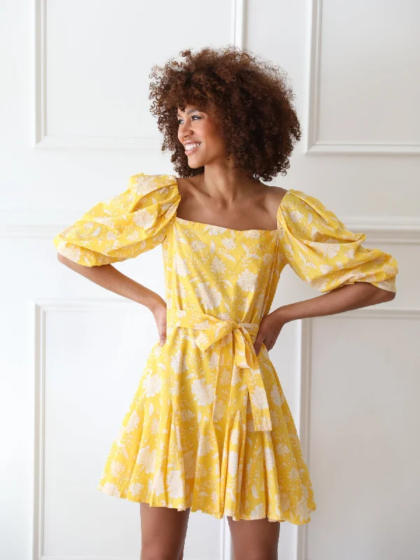 Anais Dress in Yellow Zinnia