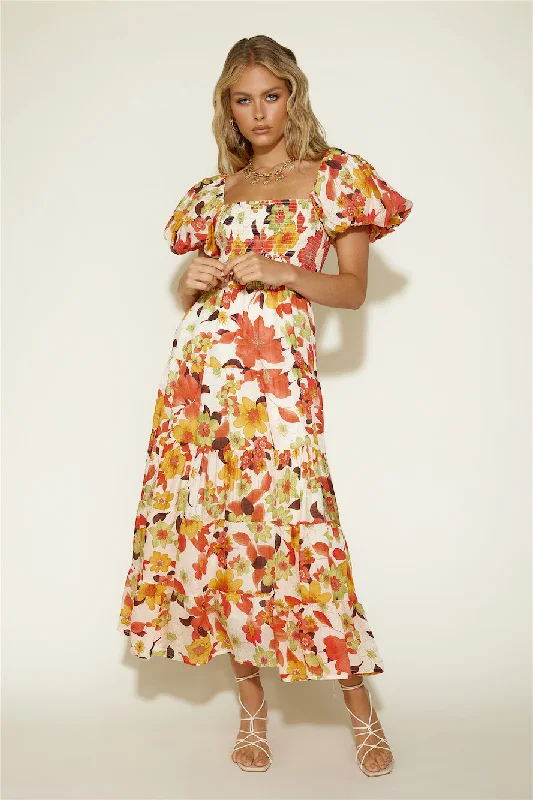 Autumn Dreams Maxi Dress Floral