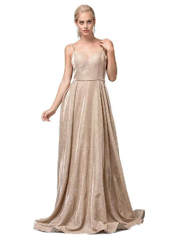 Dancing Queen - 2720 Sleeveless V-neck A-line Gown