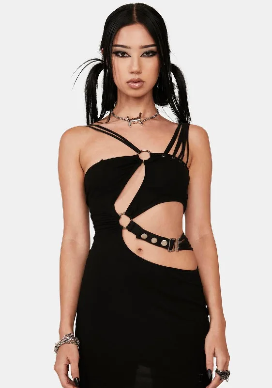 Distortion Strappy Mini Dress