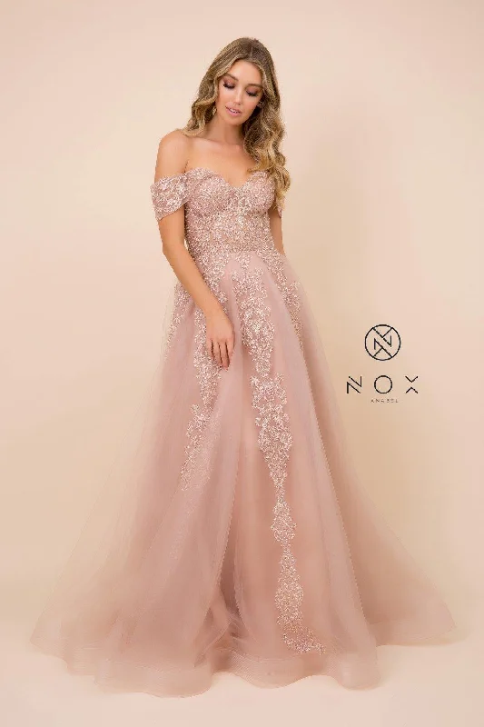 Embroidered Long Prom Dress Evening Gown