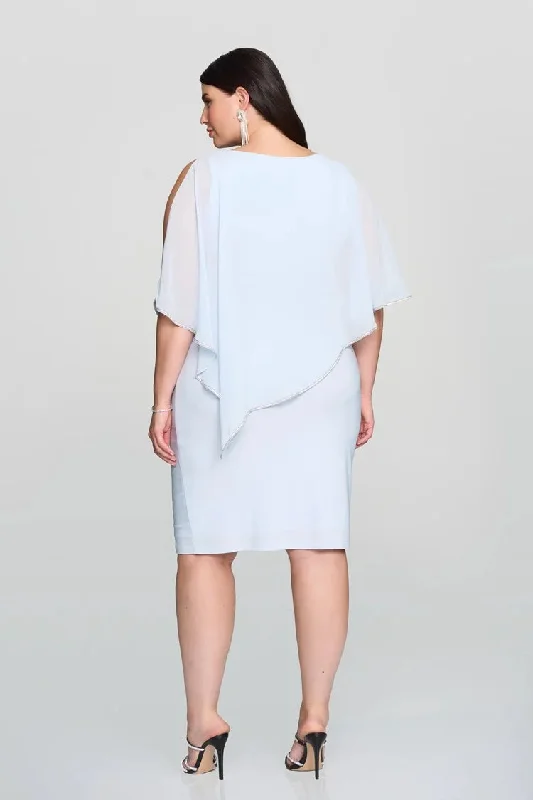 Joseph Ribkoff Layered Dress With Cape Overlay