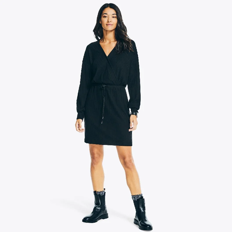 Nautica Women's Knit Wrap Dress True Black