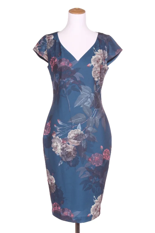 NEXT - Teal floral pencil dress! 12