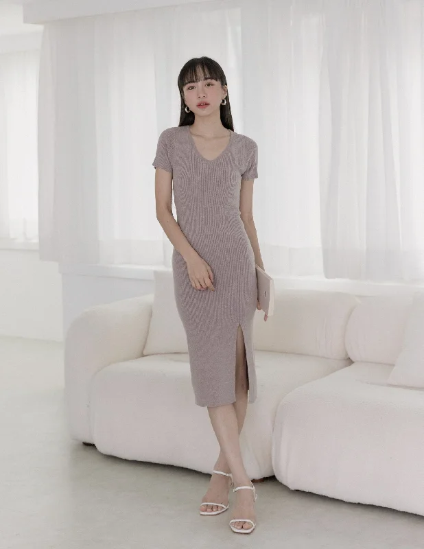 Phyllis Dress in Taupe