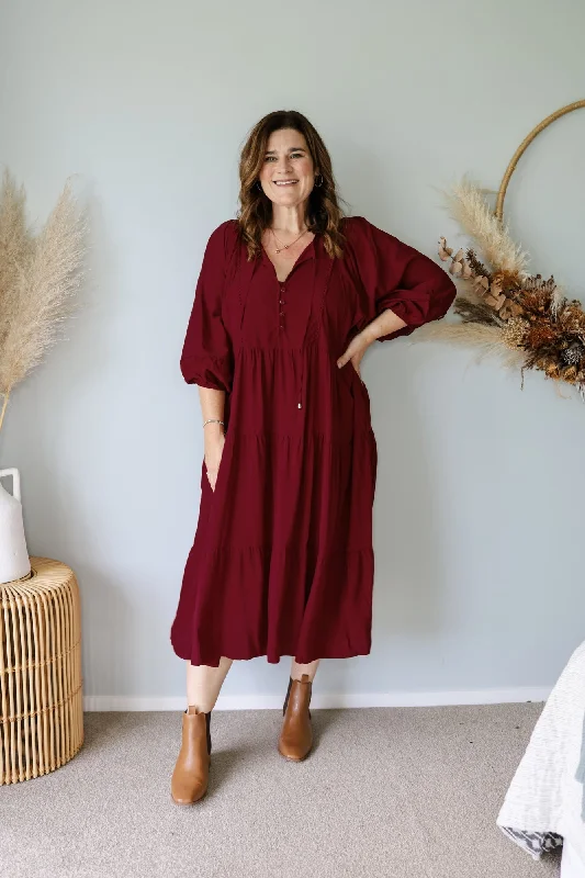 Sunday Boho Madison Dress Merlot