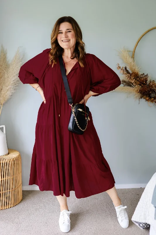 Sunday Boho Madison Dress Merlot