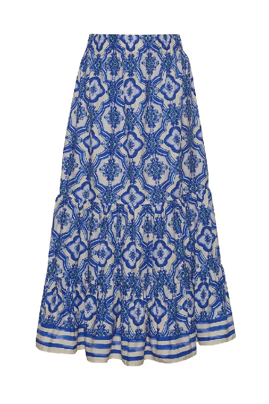 Chase Skirt in Belle Tile Blue