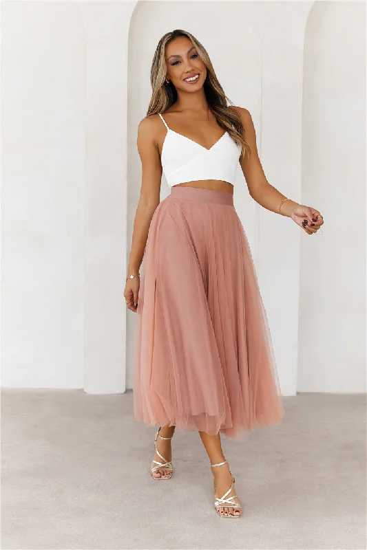 Keeping It Smart Midi Skirt Lipstick