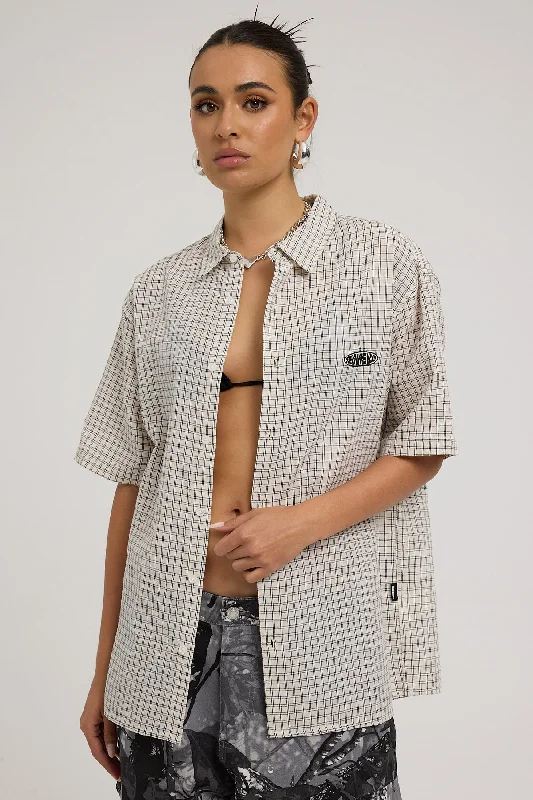 Neovision Secure Check Oversize Short Sleeve Shirt White/Black