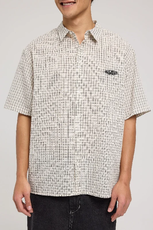 Neovision Secure Check Oversize Short Sleeve Shirt White/Black