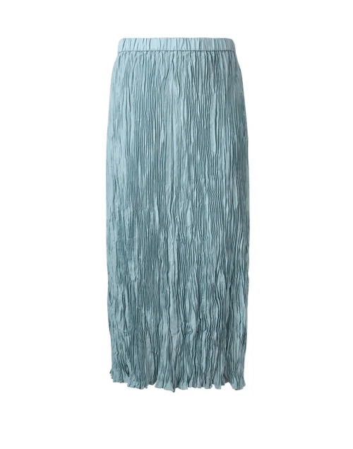 Seafoam Green Crushed Silk Skirt