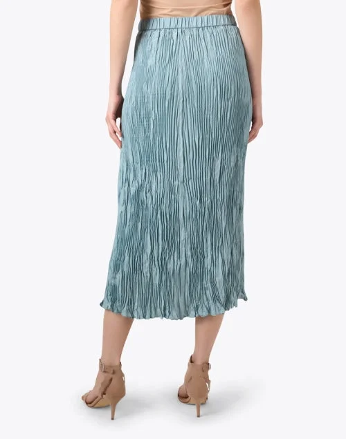 Seafoam Green Crushed Silk Skirt