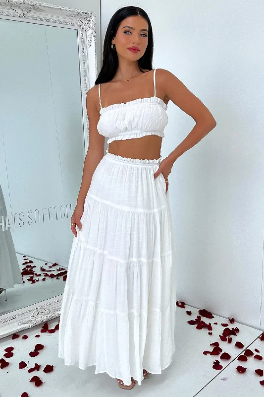 Selina Maxi Skirt - White