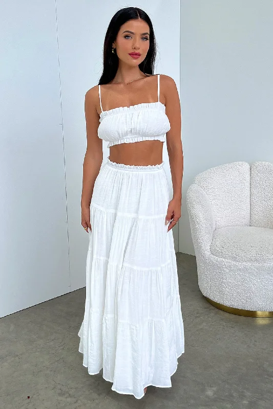 Selina Maxi Skirt - White