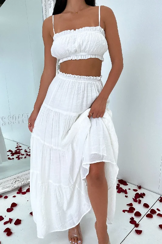 Selina Maxi Skirt - White