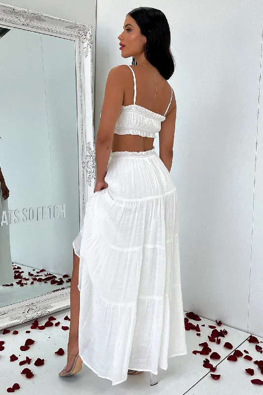 Selina Maxi Skirt - White