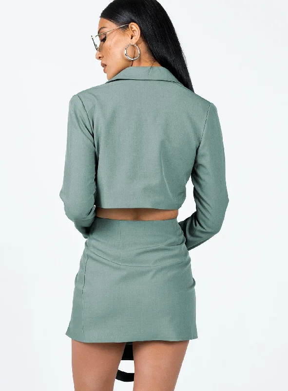 The Reggie Mini Skirt Slate