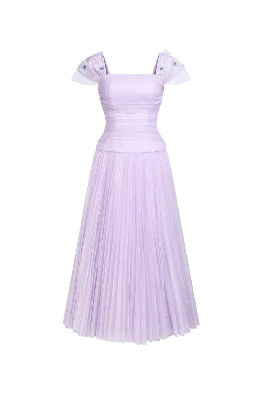 Revamp Your Home SaleAngelic A-line Square Neck Tulle Ankle Length Dress