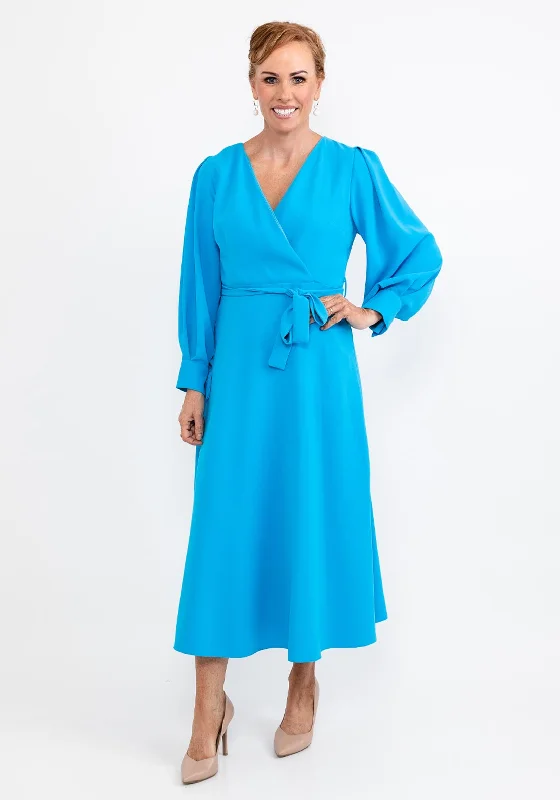 Limited Time OfferElla Boo Cut Out Sleeve Maxi Dress, Ocean Blue