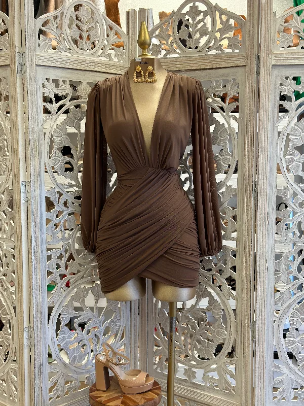 Weekly DealsExpresso Deep V Mini Wrapped Dress