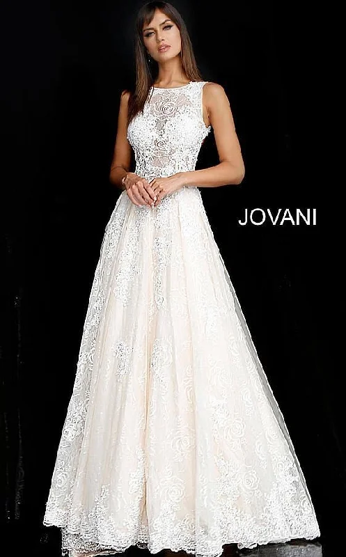 Back - to - School SaleJovani 37504 Long Sleeveless Wedding Ball Gown