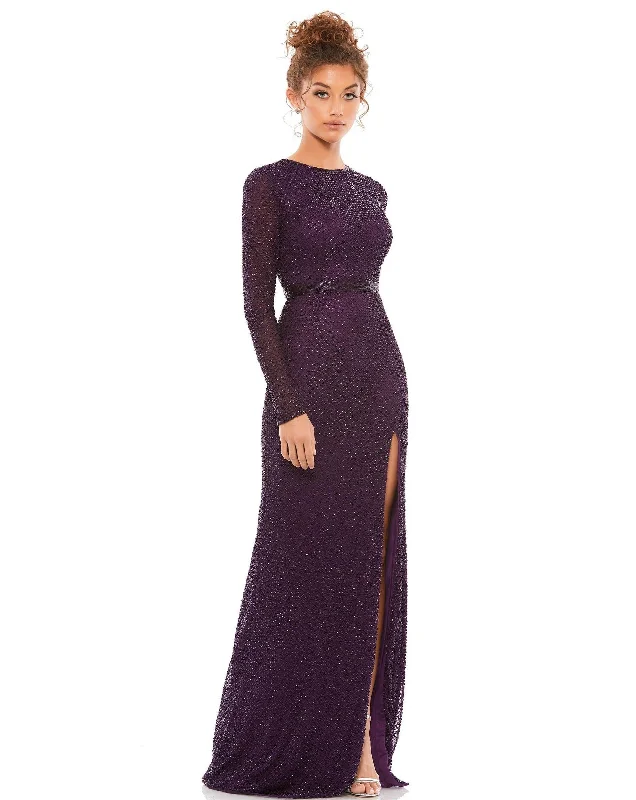 Limited Edition SaleMac Duggal 5056 Formal Beaded Long Sleeve Dress