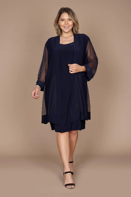 New Customer DiscountR&M Richards 8271W Short Mother Of Bride Plus Size Dress Sale