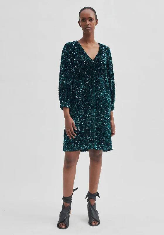 Price CutSecond Female Winternalia Sequin Dress, Green