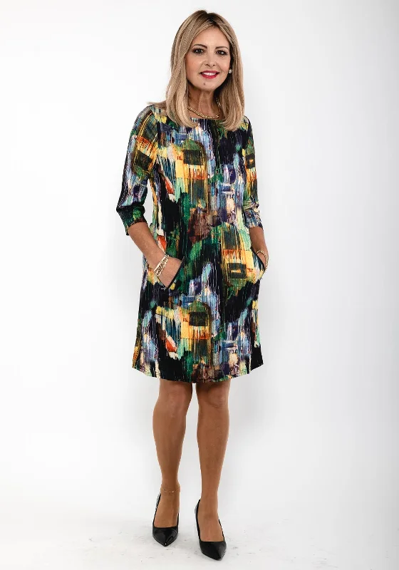 Sale EventSeventy1 Paint Inspired Print Mini Dress, Navy Multi