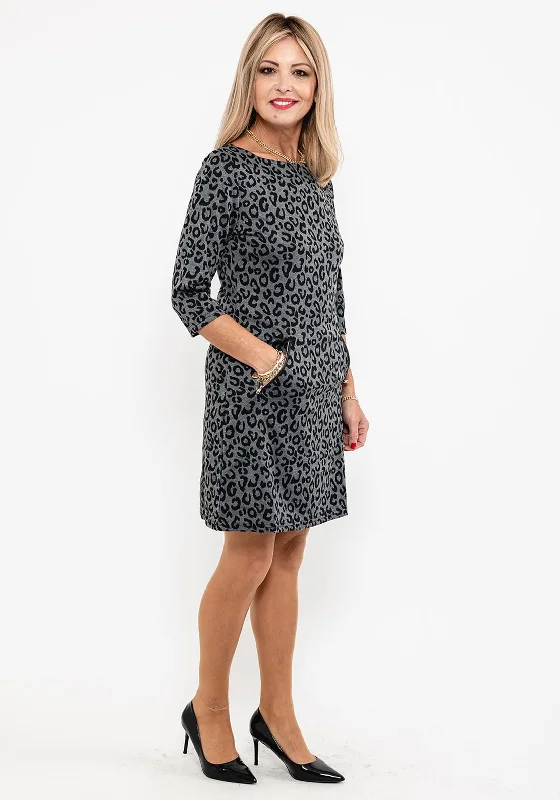 Earn PointsSeventy1 Cheetah Print Mini Dress, Grey & Black