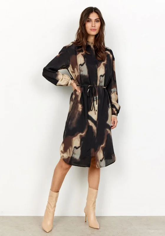 Free Gift with PurchaseSoyaconcept Glenn Shirt Dress, Black Multi