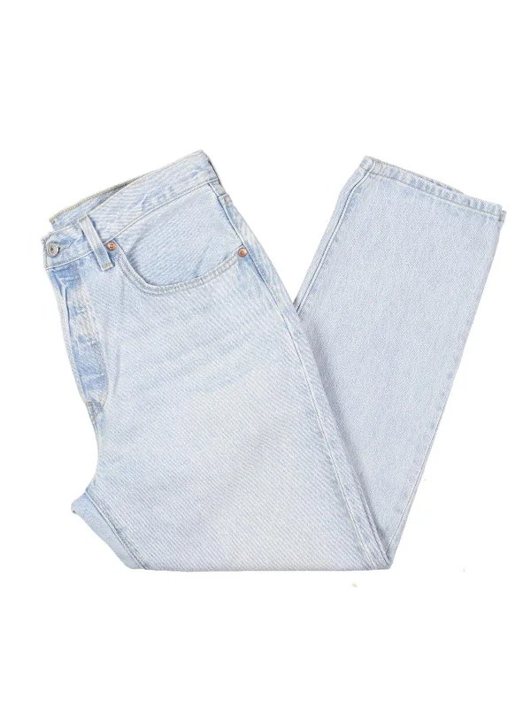 Fire Sale501 Original Womens Cropped Button Fly Straight Leg Jeans