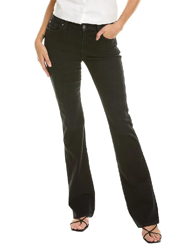 Back - to - School Sale7 For All Mankind Kimmie Black Rose Bootcut Jean