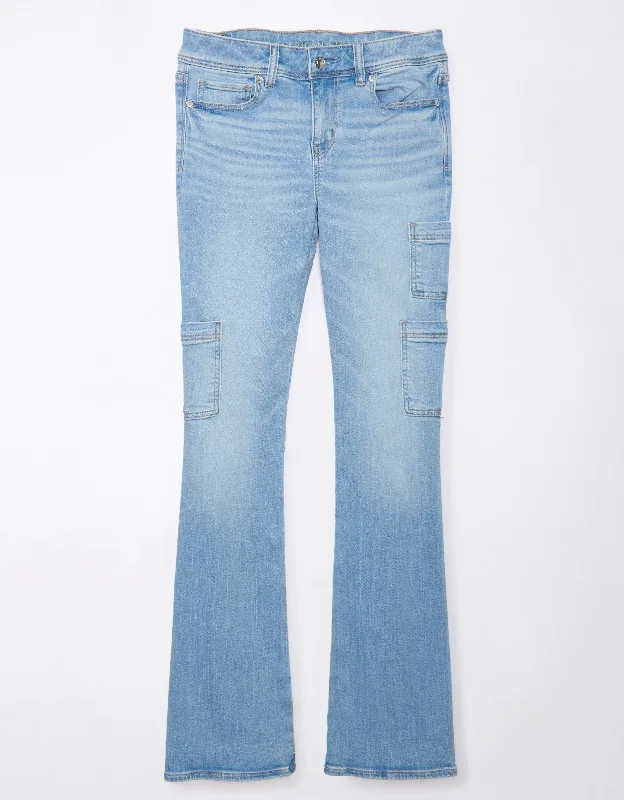 Free ShippingAE Stretch Low-Rise Kick Bootcut Jean