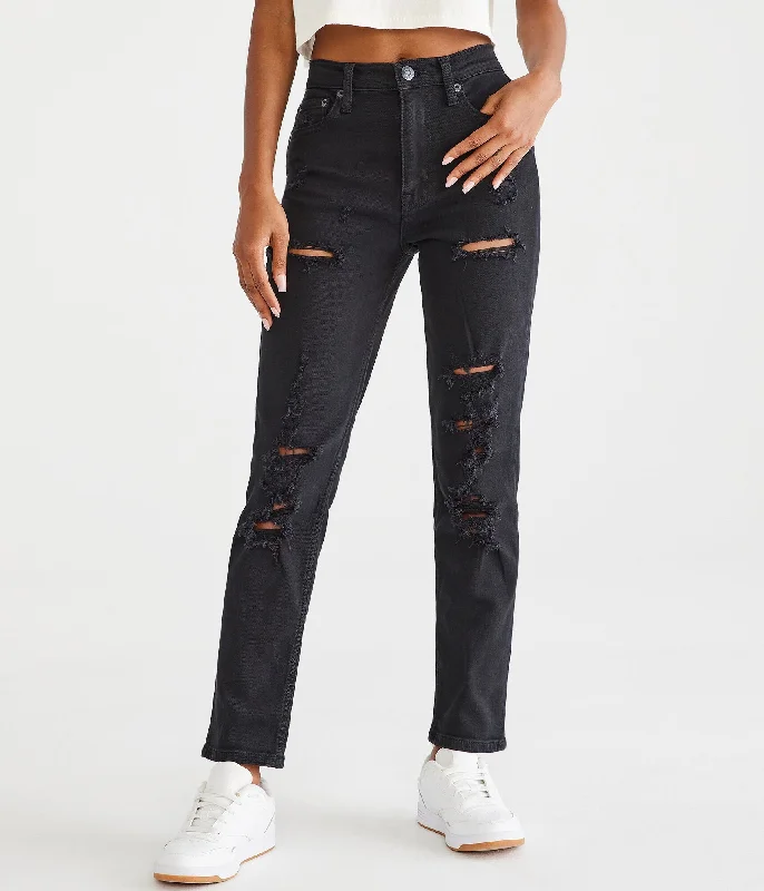 Spring SaleAeropostale High-Rise Stretch Mom Jean