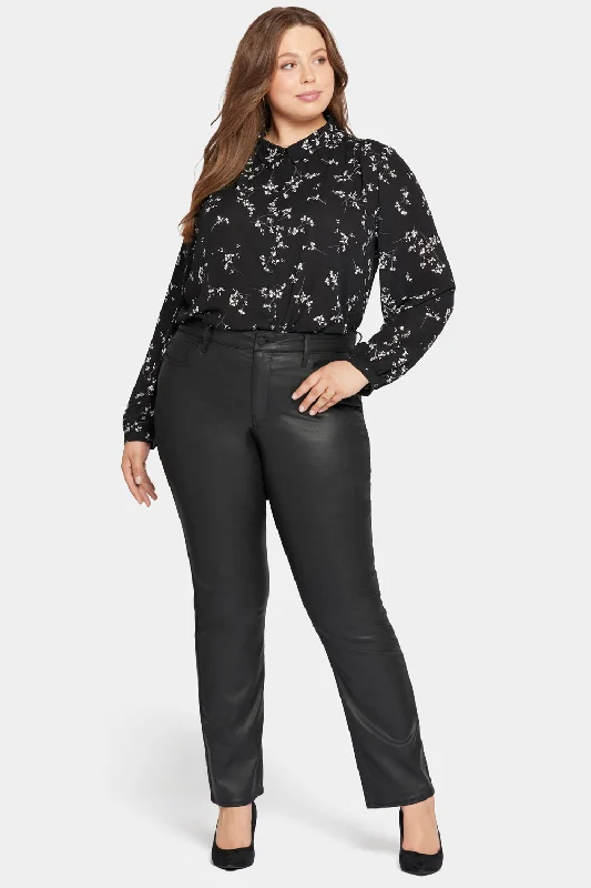 Overstock SaleCoated Marilyn Straight Jeans In Plus Size - Black Coated