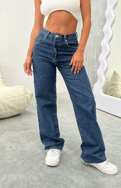 Holiday SaleEssie Dark Blue Straight Leg Jeans