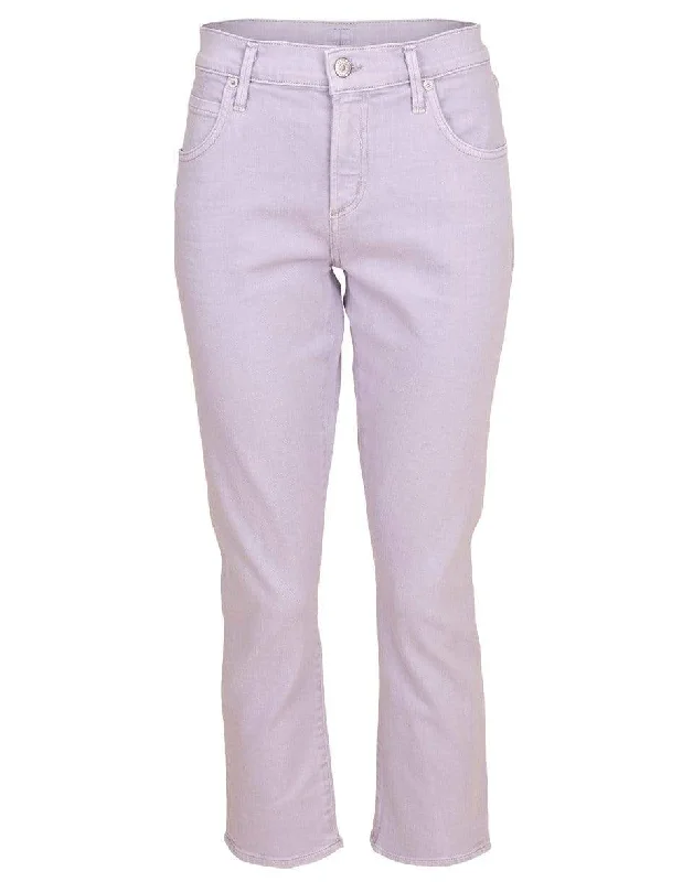 Coupon AvailableFrench Lavender Elsa Mid Rise Slim Crop Jean