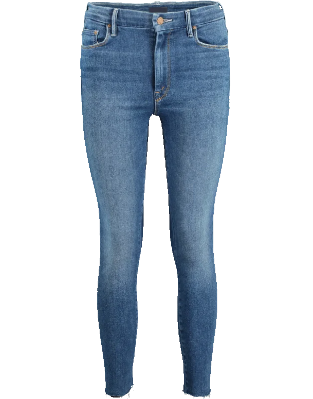 Budget - FriendlyHigh Waist Looker Ankle Fray Jean