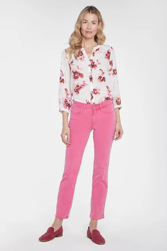 Special PromotionMarilyn Straight Ankle Jeans - Pink Peony