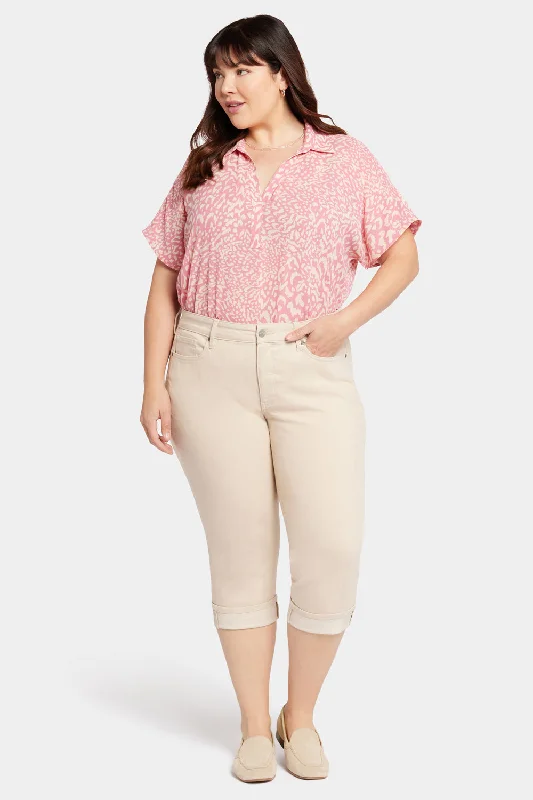 Thanksgiving SaleMarilyn Straight Crop Jeans In Plus Size - Feather