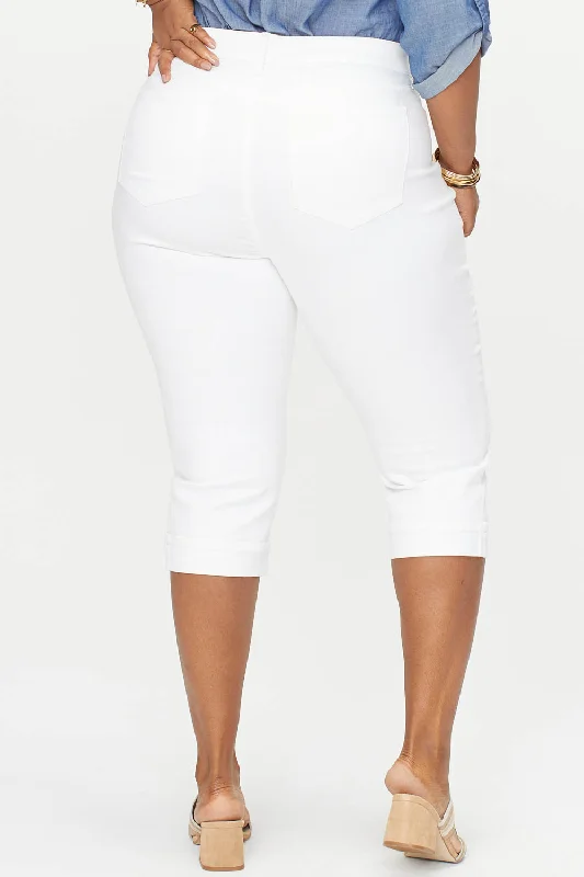 While Supplies LastMarilyn Straight Crop Jeans In Plus Size - Optic White